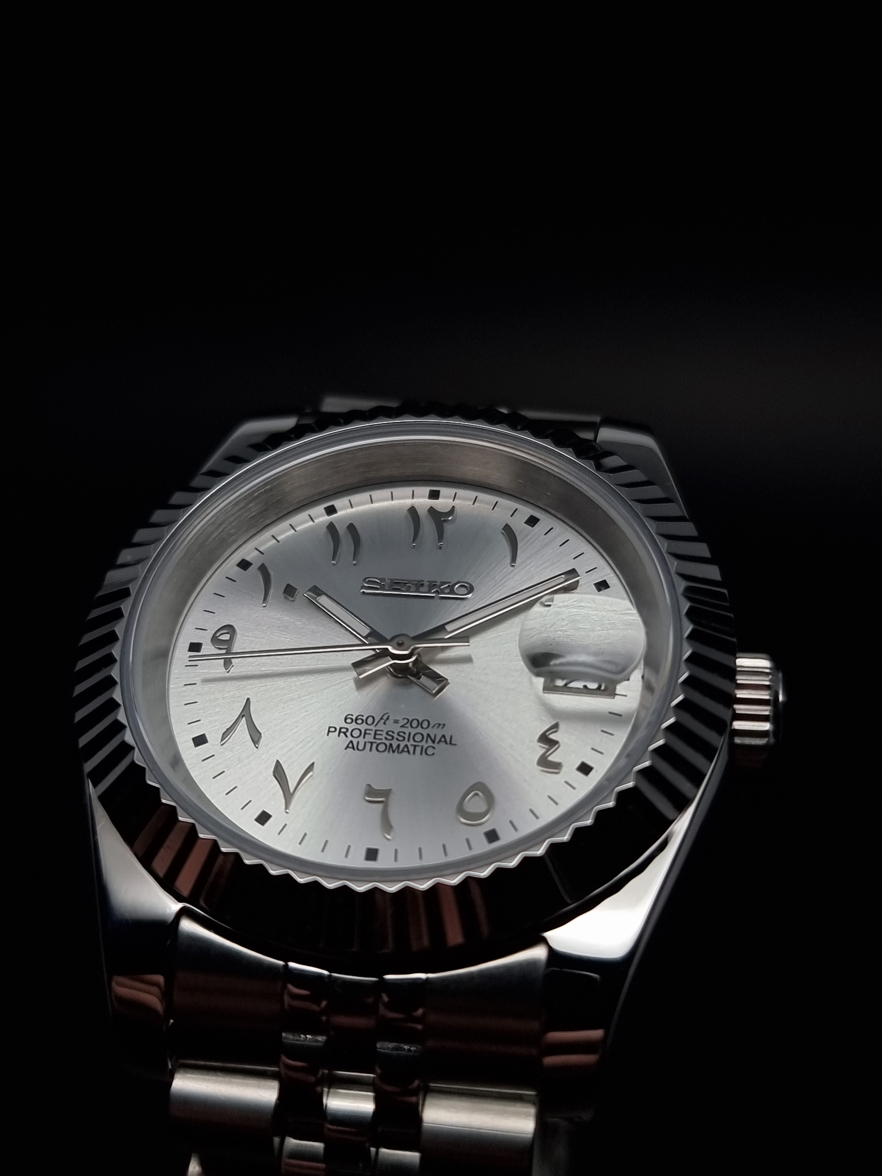 Date juste arabic dial blanche