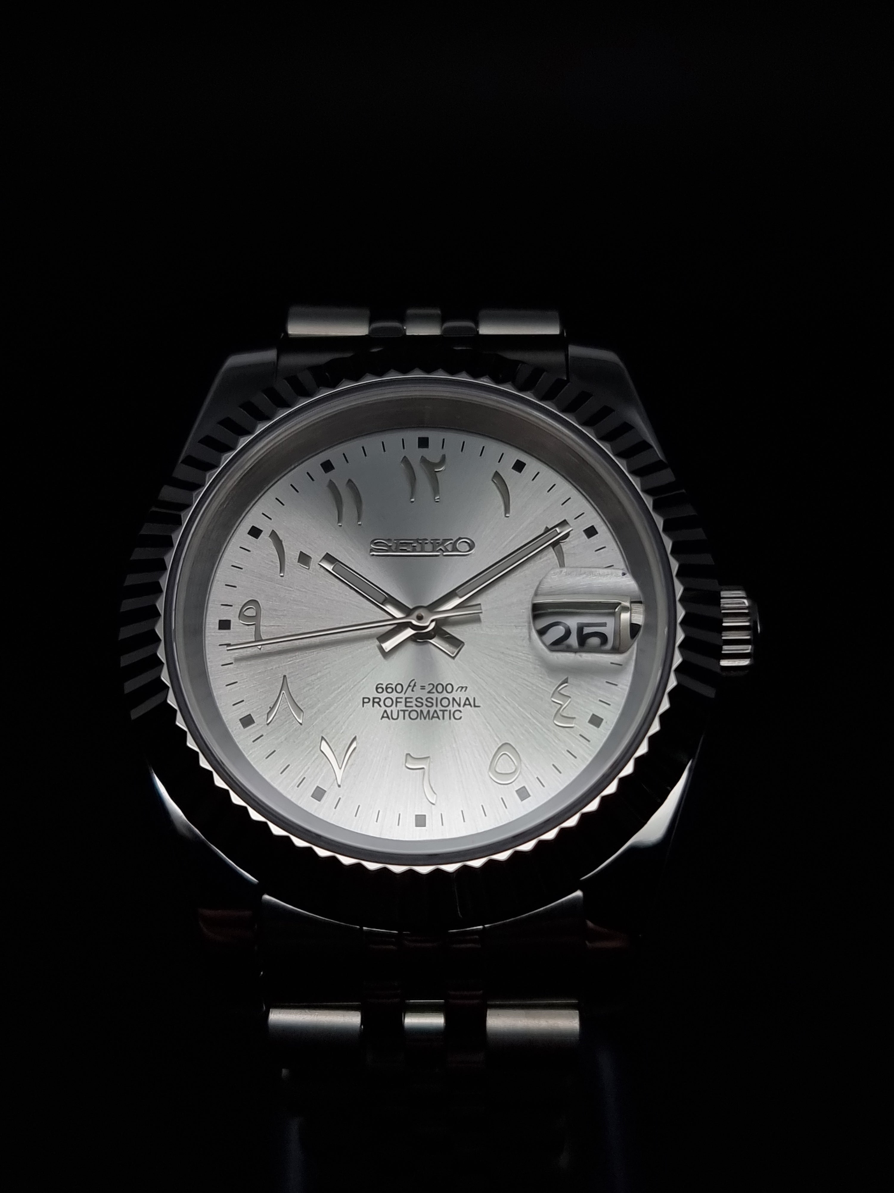 Date juste arabic dial blanche