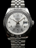Date juste arabic dial blanche