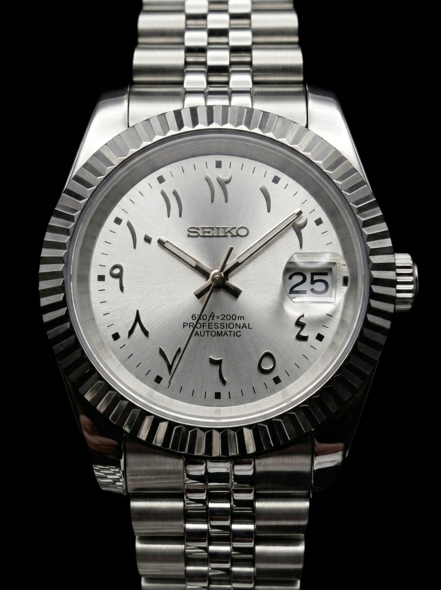 Date juste arabic dial blanche